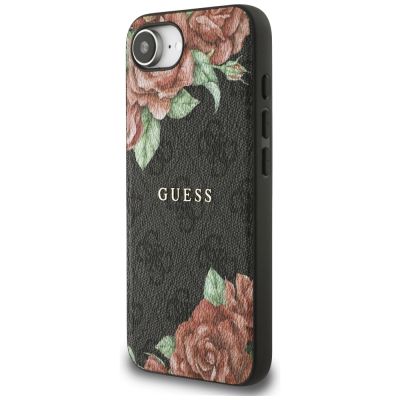 2. Etui Guess 4G Flowers Print MagSafe na iPhone 16e - czarne