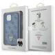 9. Etui Guess Crossbody 4G Metal Logo do iPhone 15 - niebieskie