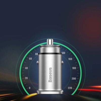 9. Baseus Square inteligentna ładowarka samochodowa 2x USB QC3.0 Quick Charge 3.0 SCP AFC 30W czarny (CCALL-DS01)