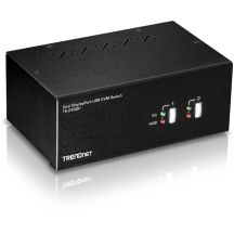 2-portowy przełącznik DisplayPort TRENDnet KVM z koncentratorem audio USB 2.0