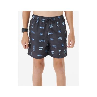 6. Boardshorty RIP CURL Tube Heads Sun Volley Mesh -Bo czarny