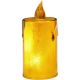 27. ŚWIECA DEKORACYJNA 8 CM AMBER CIEPŁY BIAŁY 1 LED