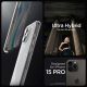 12. Etui Spigen Ultra Hybrid na iPhone 15 Pro Max - przezroczysto-matowe
