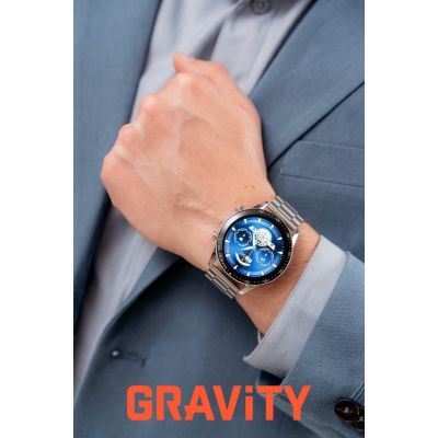 2. Smartwatch Gravity Srebrny Bransoleta + Pasek GT10-6