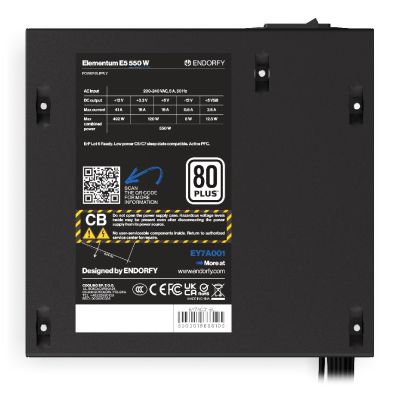 22. Zasilacz ENDORFY Elementum E5 550W (EY7A001)