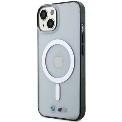 2. Etui BMW Silver Ring MagSafe do iPhone 15 - przezroczyste