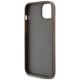 7. Etui DKNY Leather Pattern Metal Logo MagSafe na iPhone 15 / 14 / 13 - brązowe