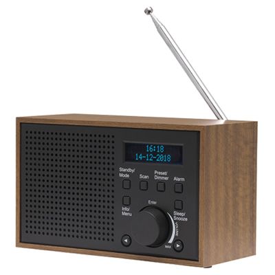 Radio Denver DAB-46DARK GREY Internet Analogowe i cyfrowe Czarny, Brązowy