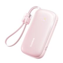 Powerbank Baseus EnerFill FC21 Qpow 3 Ultra 20000mAh 22.5W z wyświetlaczem z dołączonym kablem - różowy