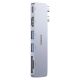 3. Hub USB Baseus UltraJoy Series 6w1 USB-C 40 Gb/s USB 3.0 HDMI 4K z czytnikiem SD i microSD - szary