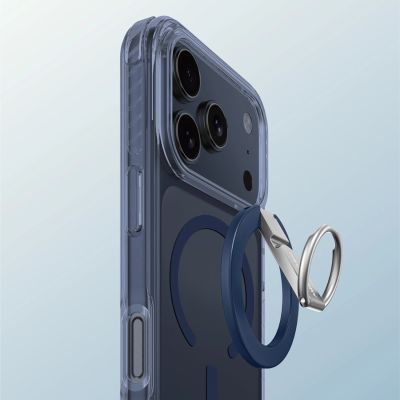 6. Etui AMAZINGTHING Titan Pro Grip Ring Set na iPhone 17 Pro kompatybilne z MagSafe - niebieskie