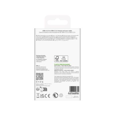 3. Kabel Puro TPE 10W USB-A - USB-C 3m - biały