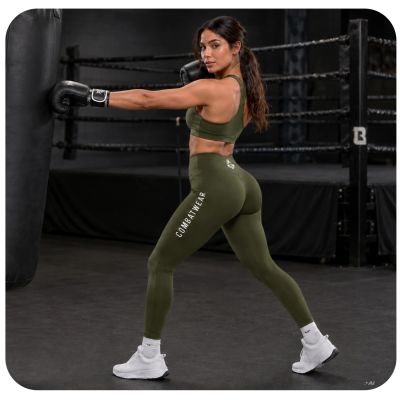 6. Legginsy damskie długie ARMY GREEN COMBATWEAR | DBX Bushido