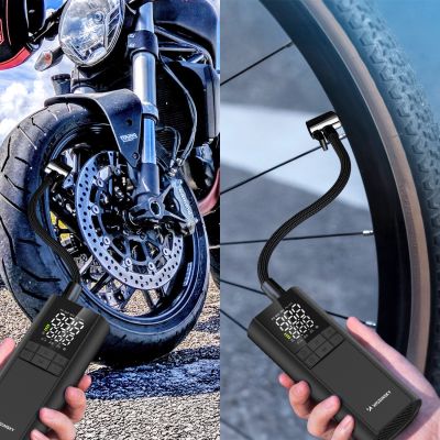 16. Kompresor Wozinsky WPEP-8000 pompka elektryczna powerbank 8000mAh latarka - czarny