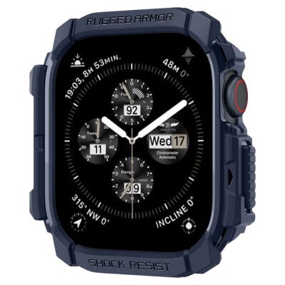 13. Etui Spigen Rugged Armor na Apple Watch 10 46 mm - granatowe