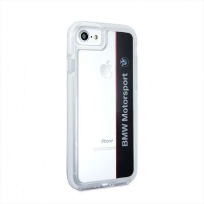 3. Etui BMW Motorcase na iPhone 7 / 8 / SE 2020 / SE 2022 - przezroczysto-czarne