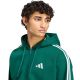 4. Bluza męska adidas Essentials 3-Stripes Fleece Full-Zip Hoodie zielona KZ1412