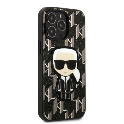 4. Etui Karl Lagerfeld Monogram Ikonik Patch na iPhone 13 Pro / iPhone 13 - czarne