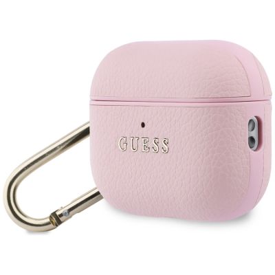 3. Etui Guess Grained Classic Logo na AirPods Pro 3 - różowe