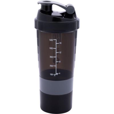 11. BIDON FITNESS SHAKER 500ML BLACK GREY PURE 2 IMPROVE