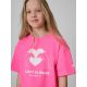 3. T-shirt loose z nadrukiem dziewczęc 4F 4FJRSS26TTSHF3908-54N