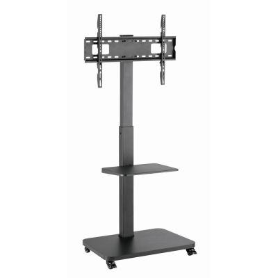 GEMBIRD STOJAK PODŁOGOWY NA TELEWIZOR, MOBILNY NA KÓŁKACH (OBROTOWY/UCHYLNY), 32" - 75", CZARNY