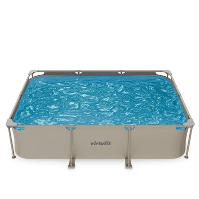 2. VIRTUFIT PROSTOKĄTNY BASEN 300 x 210 CM Z POMPĄ FILTRUJĄCĄ BEŻOWY