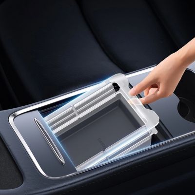 11. Organizer do samochodu Baseus T-Space Series do Tesla Model 3 / Y - szary