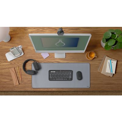 16. Logitech 920-012239 klawiatura Dołączona myszka Uniwersalne RF Wireless + Bluetooth QWERTY Amerykański międzynarodowy Grafitowy