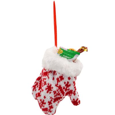 4. ZAWIESZKA RĘKAWICZKA NA PREZENTY 12CM BIAŁA