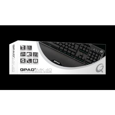 QPAD MK-40 klawiatura Gaming USB QWERTZ Niemiecki Czarny