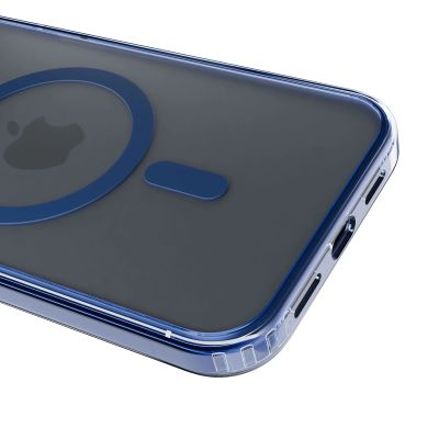 8. Etui 3mk Frosty MagCase Blue na Apple iPhone 16 Plus - przezroczyste