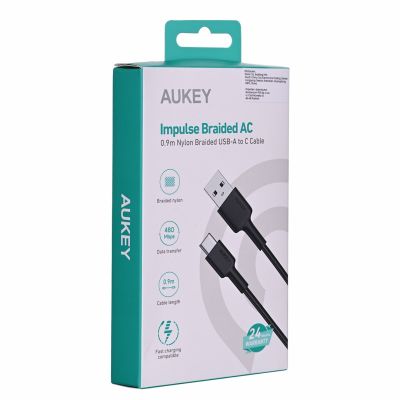 9. AUKEY CB-CD30 KABEL USB-C QC PD 0.9M 3A NYLON