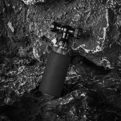 9. Pompka CO₂ Rockbros głowica zawór ze stopu aluminium bez naboju kompatybilna z Presta/Schrader - czarna