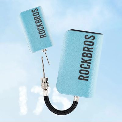 11. Pompka elektryczna Rockbros 42520006001 kompresor z cyfrowym wyświetlaczem do piłek / balonów - niebieska