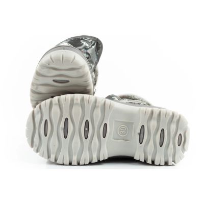 9. Lee Cooper buty zimowe śniegowce dziecięce ocieplane dla dziewczynki szare