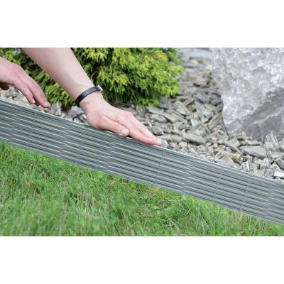 18. PALISADA OGRODOWA OBRZEŻE TRAWNIKOWE BORDER WIKLINA 390CM SZARY KAMIEŃ