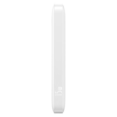 7. Powerbank Baseus EnerFill FP11 10000mAh 15W z białym kablem USB-C 20V/3A 30cm - biały