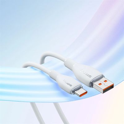 16. Kabel Baseus Pudding 100W USB-A - USB-C 1,2m - biały