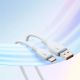 16. Kabel Baseus Pudding 100W USB-A - USB-C 1,2m - biały