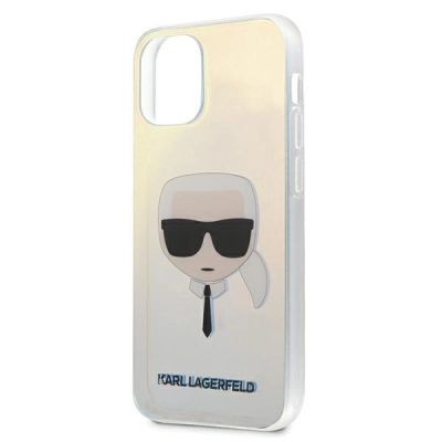 4. Etui Karl Lagerfeld Iridescent Karl's Head na iPhone 12 mini - wielokolorowe