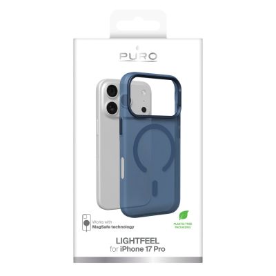 2. Etui Puro Lightfeel na iPhone 17 Pro kompatybilne z MagSafe - przezroczysto-niebieskie