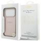 8. Etui Guess Saffiano Classic Logo MagSafe na iPhone 17 Pro - różowe