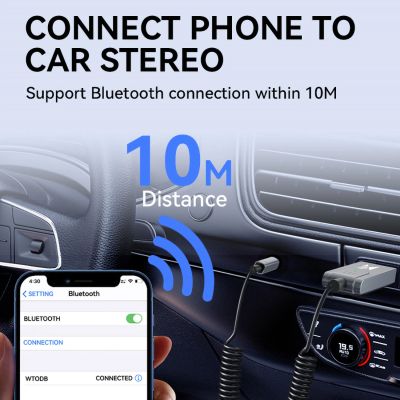 8. Adapter audio Wozinsky WTODB Bluetooth 5.3 / AUX odbiornik dźwięku