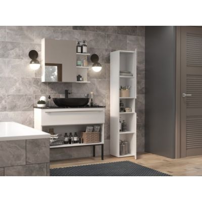 5. Szafka łazienkowa NEL I 31x30xH174 biel połysk