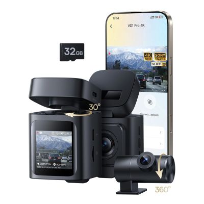 2. Wideorejestrator Baseus PrimeTrip VD1 Pro kamera samochodowa 4K+1080p z akumulatorem - czarny
