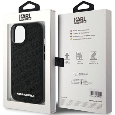 8. Etui Karl Lagerfeld Quilted K Pattern na iPhone 15 Plus / 14 Plus - czarne