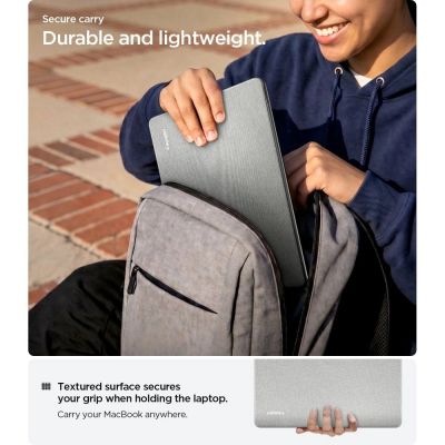 7. Etui Spigen Urban Fit na MacBook Air 15" 2023 / 2024 / 2025 / 2026 - szare