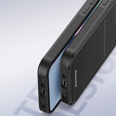 12. Etui portfel Dux Ducis Rafi Mag z podstawką 3w1 do iPhone 14 Plus z MagSafe i blokadą RFID - czarne