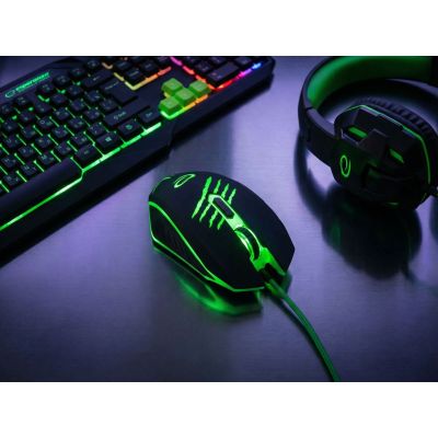 14. Mysz komputerowa Esperanza MX209 Claw EGM209G (optyczna; 2400 DPI; kolor czarny)